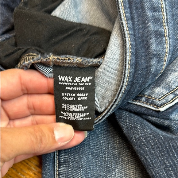 Dark Wash Women's Skinny Wax Jeans - Picture 5 of 9